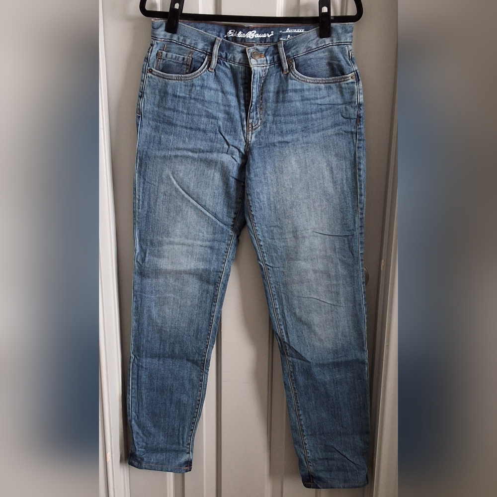 Eddie Bauer Light Blue Lined Straight-Leg Jeans